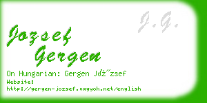 jozsef gergen business card